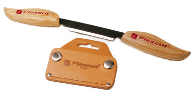  Flexcut Draw Knife Set of Two Roughing Knives with Leather  Sheaths, Commercial-Grade for Smoothing Corners and Wood Carving : Arts,  Crafts & Sewing