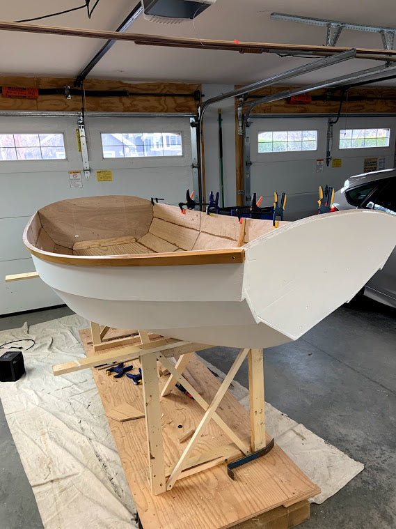 Bob R in BC Canada started and finished this, his first boat, when he was 81 years old. 