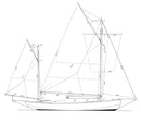Day/Mower 25' Sea Bird Yawl - STUDY PLAN -