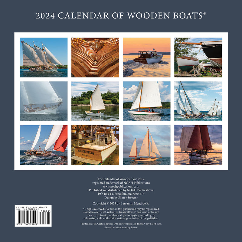 2024 Calendar of Wooden Boats