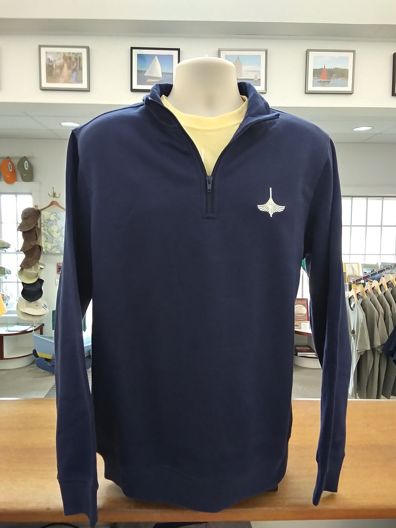 Quarter Zip Sweatshirt w/WoodenBoat Logo in 4 Colors