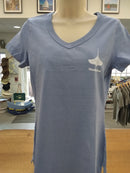Ladies Garment-Dyed V-Neck T-Shirt