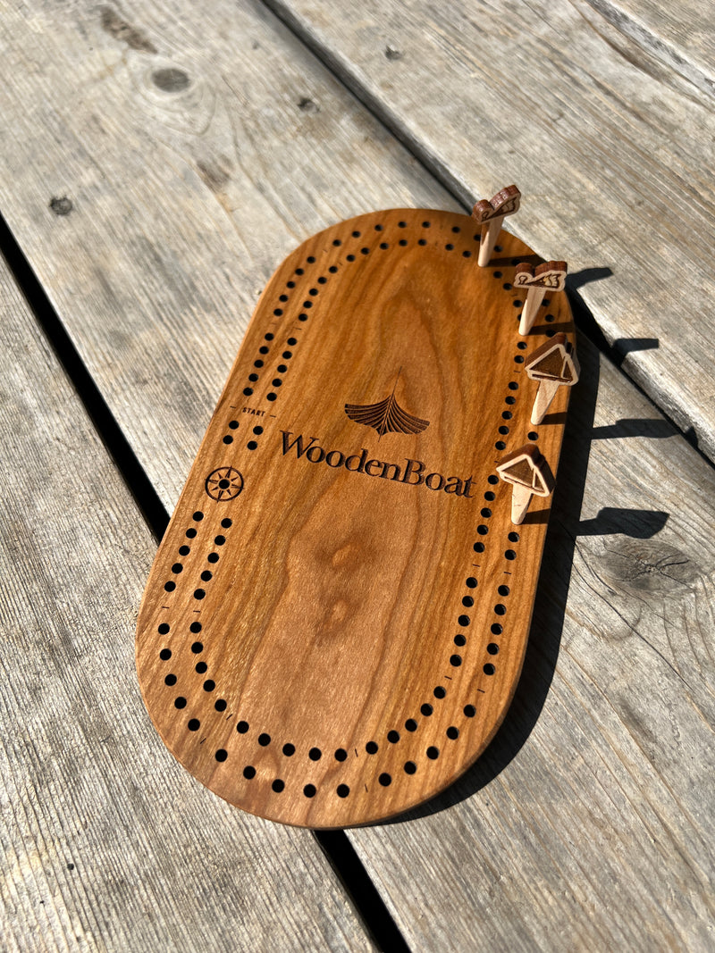 WoodenBoat Oval Travel Cribbage Board