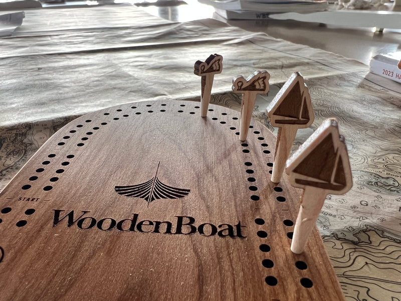 WoodenBoat Oval Travel Cribbage Board