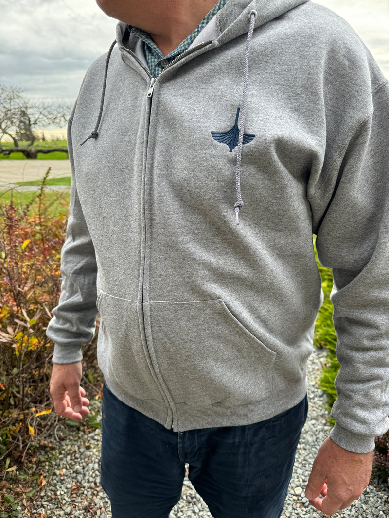 Full-Zip Hooded Sweatshirt in 3 Colors