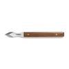 Wooden-handled knife with a blade on a white background