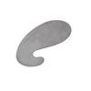 Metallic phone receiver on a white background