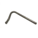 Metallic curved tool on a white background