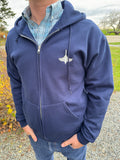 Full-Zip Hooded Sweatshirt 50/50  in 3 Colors*