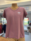 Ladies Garment-Dyed V-Neck T-Shirt