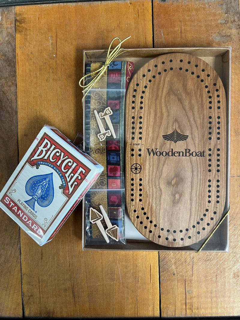 WoodenBoat Oval Travel Cribbage Board