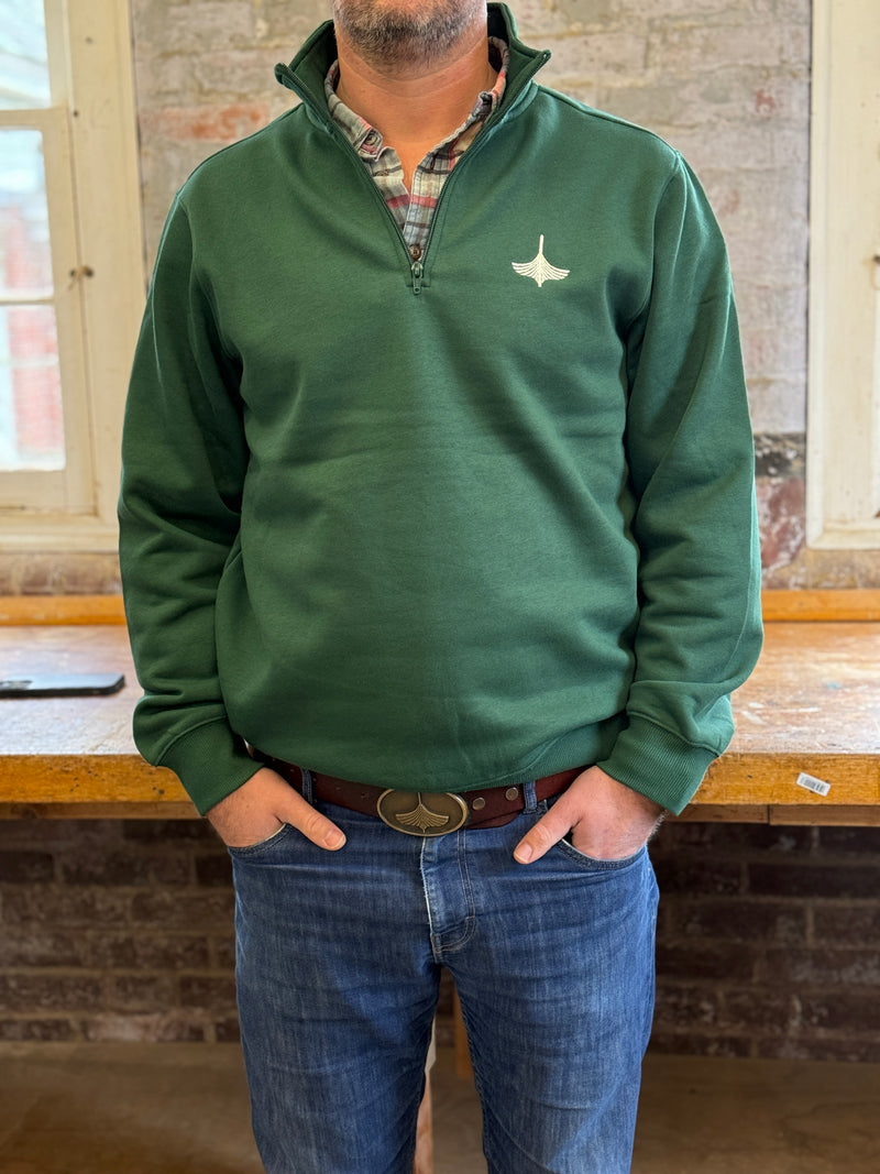 Quarter Zip Sweatshirt w/WoodenBoat Logo in 4 Colors