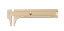 Brass vernier caliper on a white background