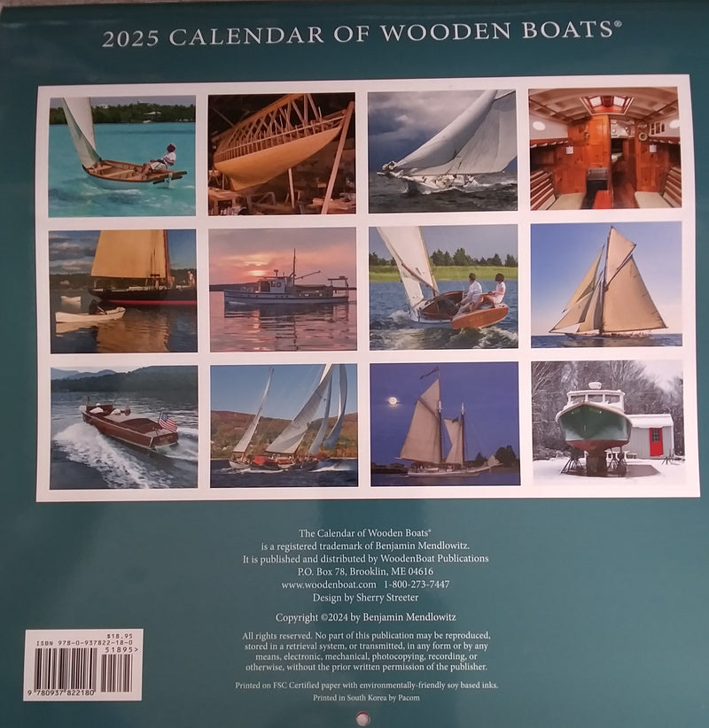 2025 Calendar of Wooden Boats