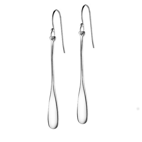 Silver Canoe Paddle Earrings