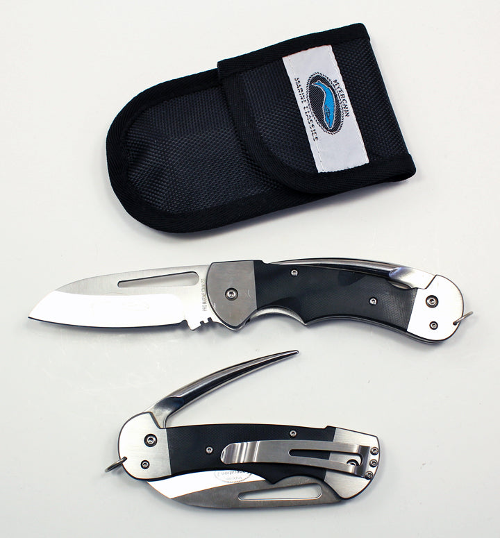 Crew Rigger Myerchin G10 Black Handle Crew Rigger's Knife BF377