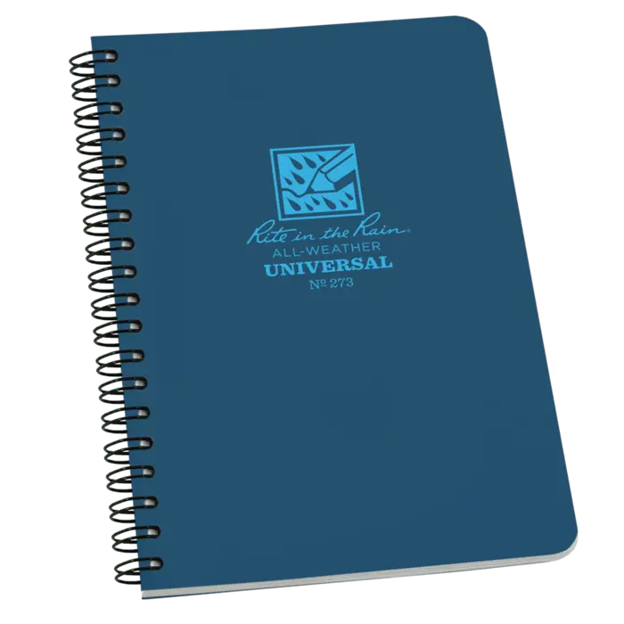 Rite in the Rain: Side Spiral Notebook Blue  4 5/8 x 7