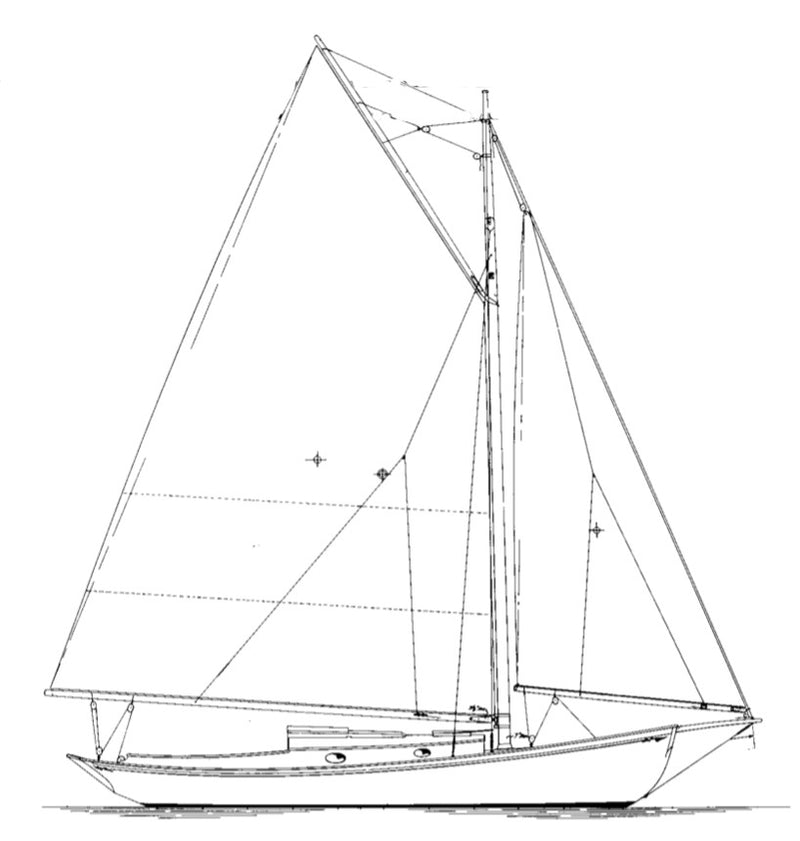 Alden 30' Keel Centerboard Sloop profile