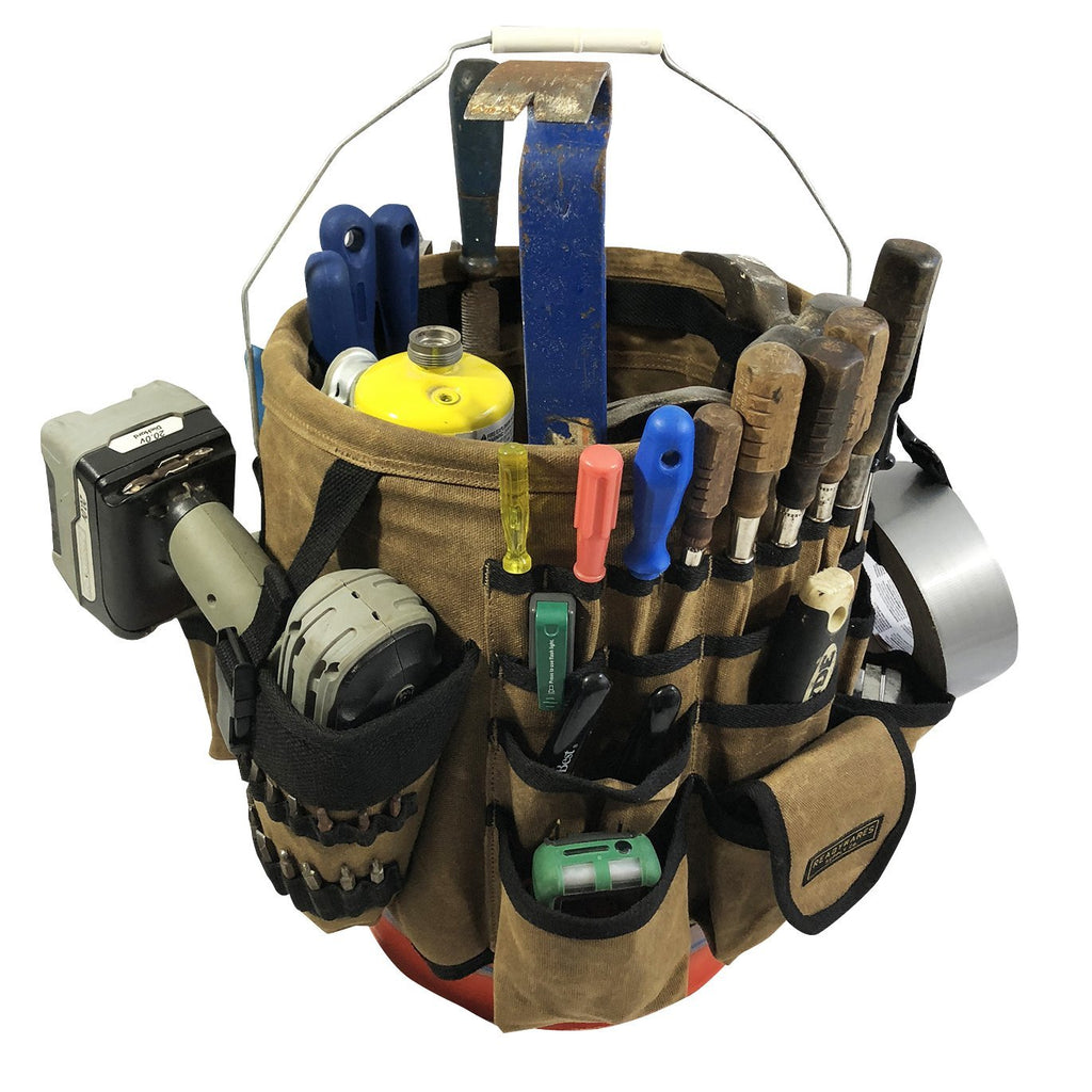 Tool Catching Bucket Waxed Tool Bucket Organizer