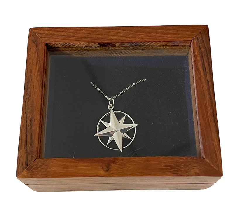 necklace in teak-n-glass gift box