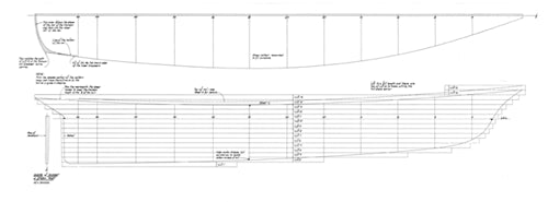 AMERICA 1/2 Scale - Half Model Plan