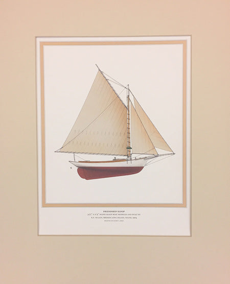 Friendship Sloop: Matted Print