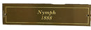 NYMPH brass nameplate