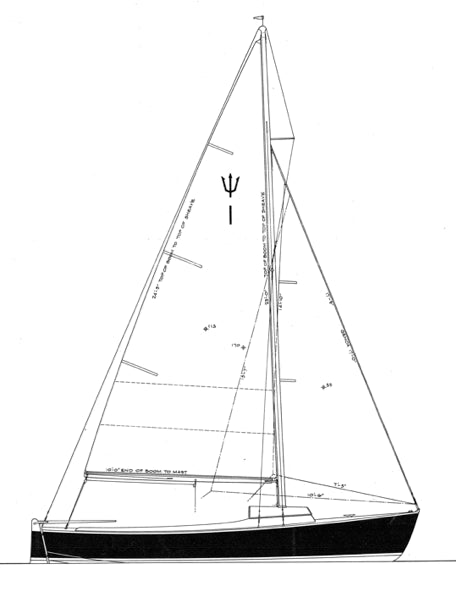 19'6" Centerboard Sloop, TRITON - STUDY PLAN-