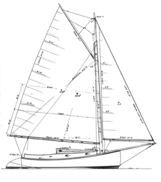 20' Plywood Catboat MADAM TIRZA - STUDY PLAN-