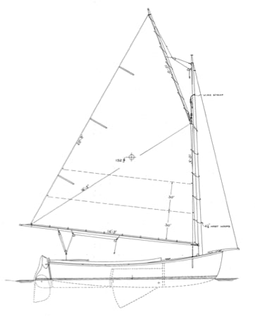 15 Cold Molded Catboat Marsh Cat profile