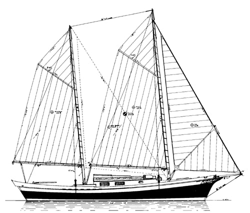 32' MYSTIC Sharpie Ketch - STUDY PLAN-