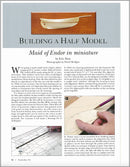 Teaser... from WB 182, building half models from lines drawings