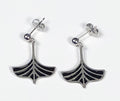 WoodenBoat Earrings: Black, or Red/Green