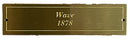 WAVE brass nameplate