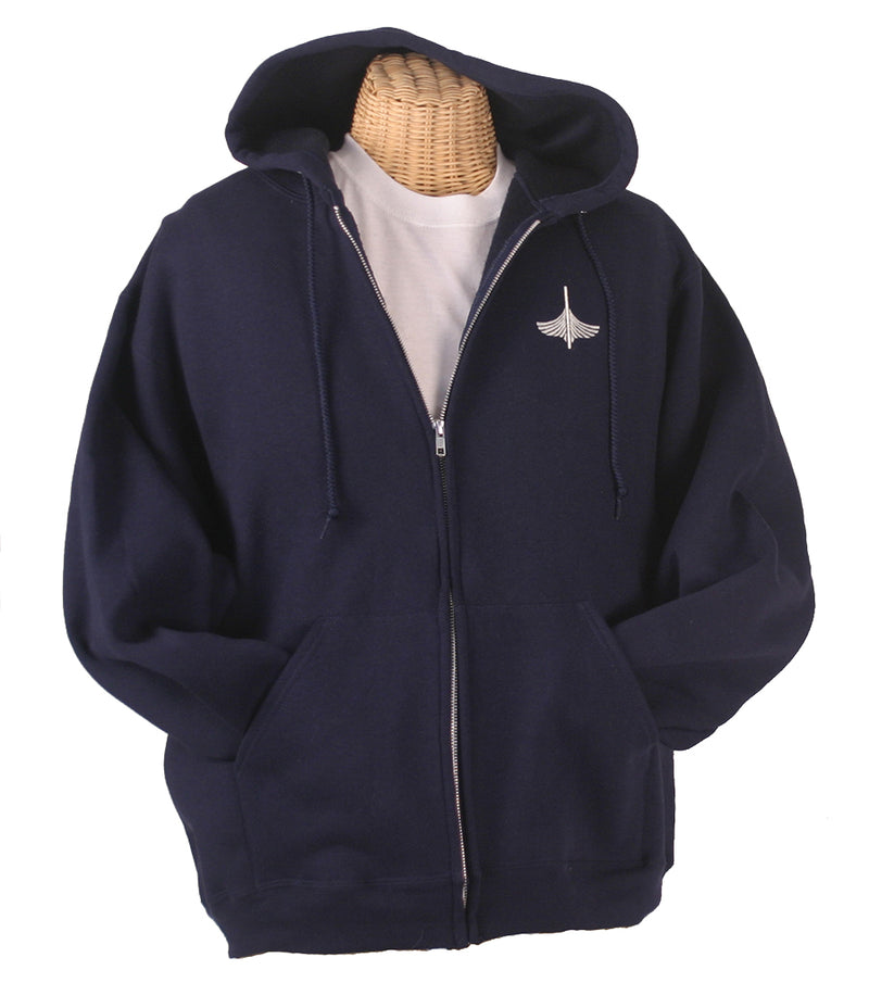 Zippered Hooded Sweatshirt *