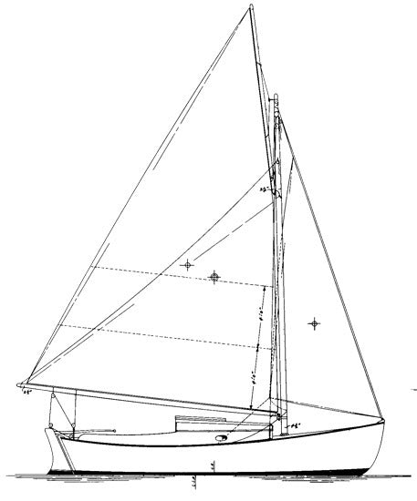 Alden 21' Double Ender Boat - STUDY PLAN-