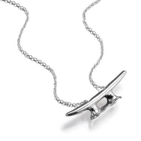 Silver Boat Cleat Necklace