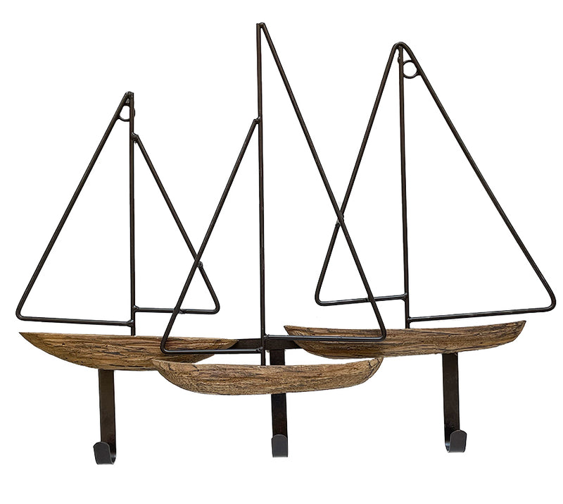 Three Sailboats Coat Rack*