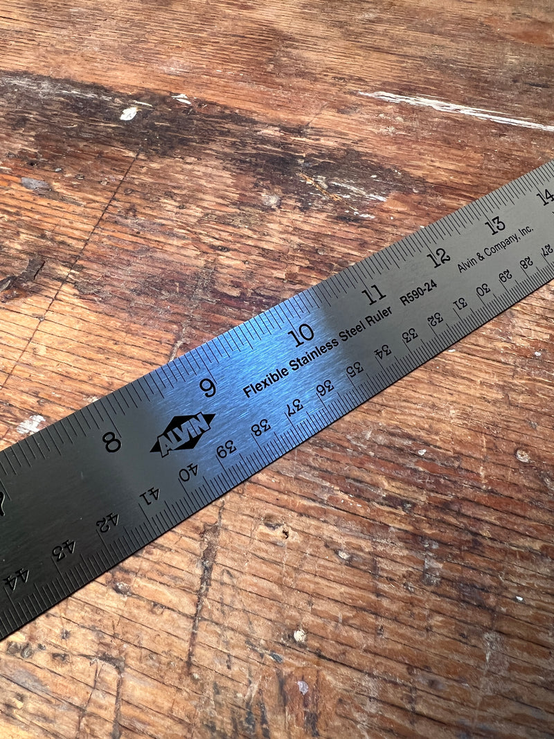 24” Stainless Steel Drafting Rule, Flexible