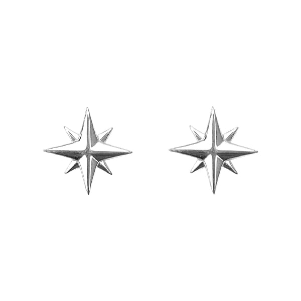 Compass Rose Stud Earrings