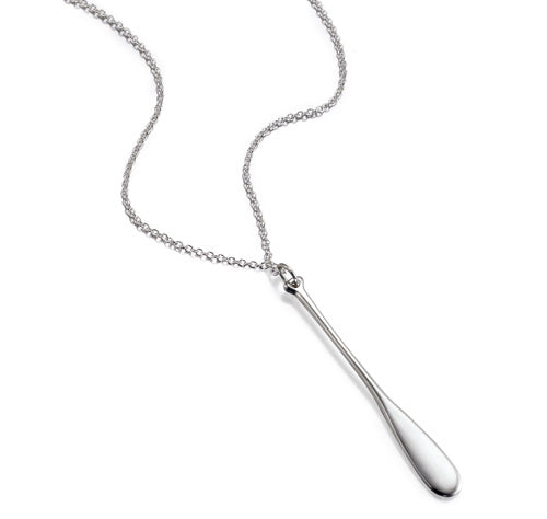 Silver Canoe Paddle Necklace