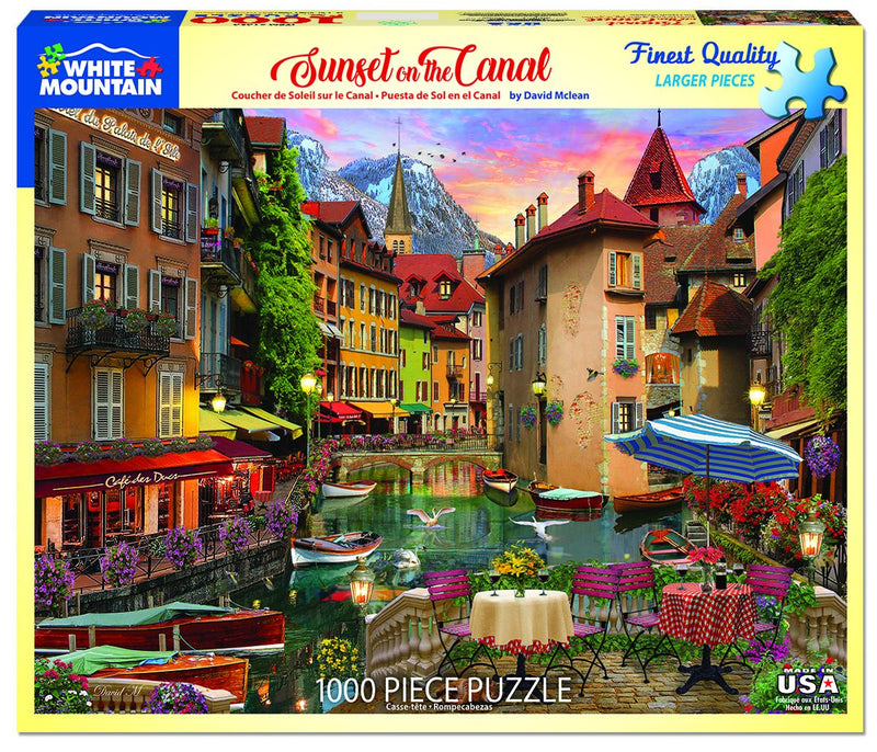 Sunset on the Canal 1000 Piece Puzzle
