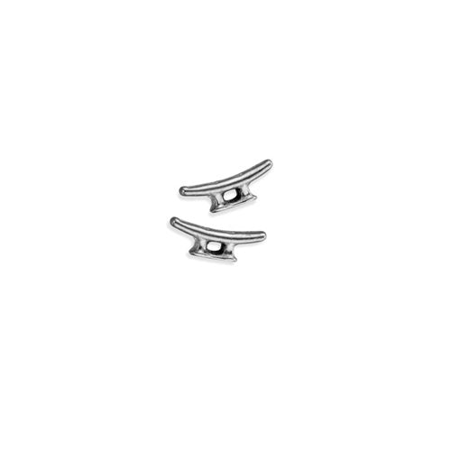 Tiny Silver Cleat Stud Earrings